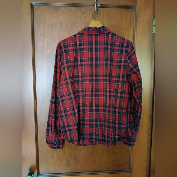 Plaid Button Down with Ruffle - Picture 2 of 9